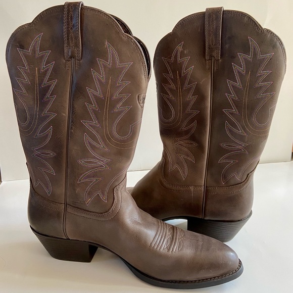 Ariat Shoes - ARIAT GENUINE LEATHER BROWN COWBOY BOOTS SIZE 11